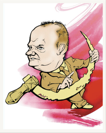 Gennadi Žuganovi karikatuur