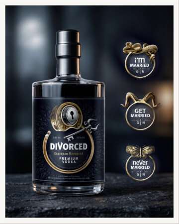 Vodka Divorced etikett